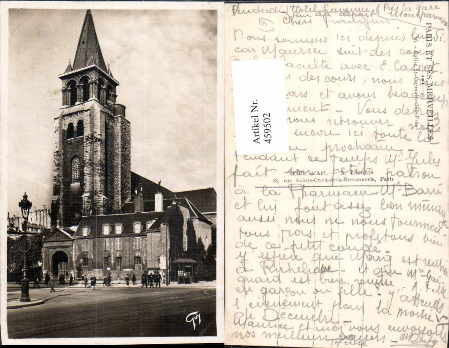 459502,Ile-de-France Paris et ses Merveilles Eglise St Germain-des-Pres