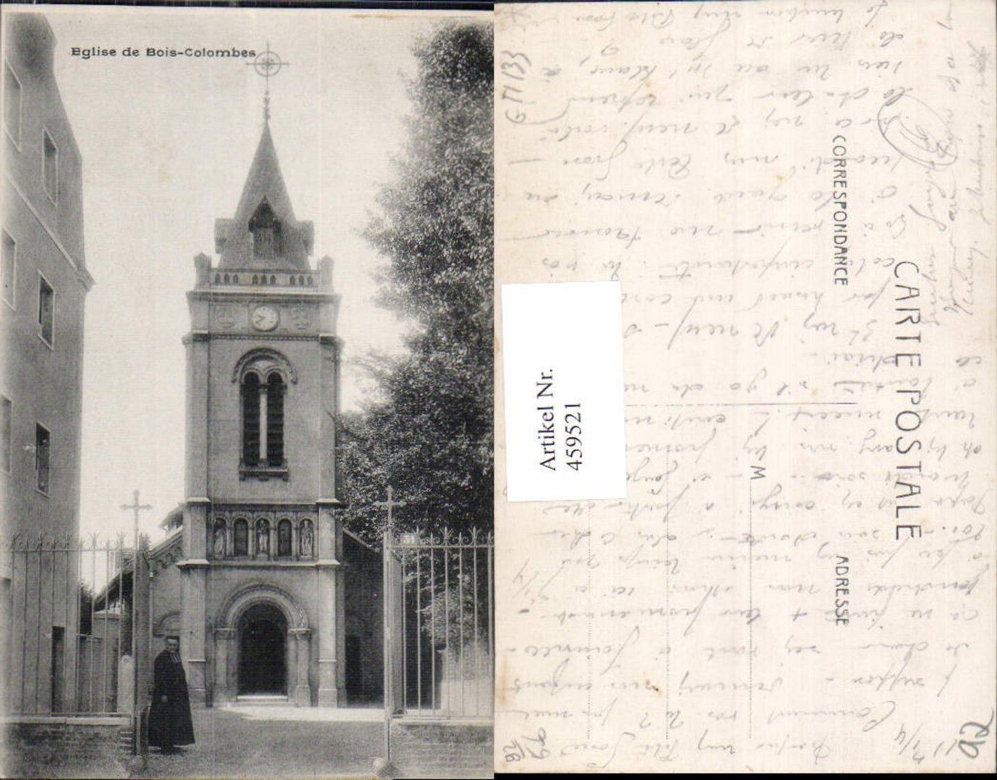 459521,Ile-de-France Hauts-de-Seine Eglise de Bois-Colombes Kirche Priester Geistlicher Religion