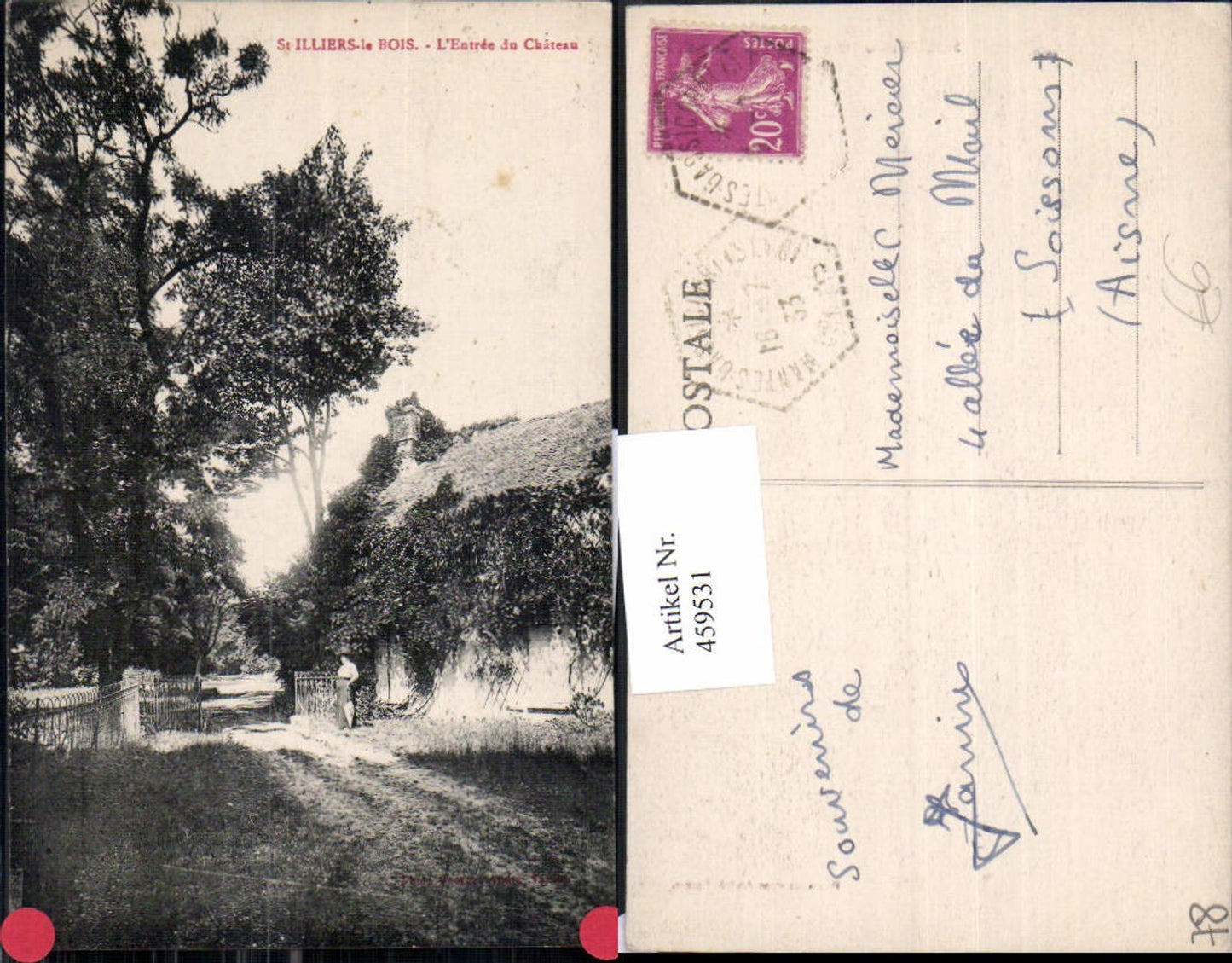 459531,Ile-de-France Yvelines St Illiers-le-Bois L Entree du Chateau Schloss Eingang