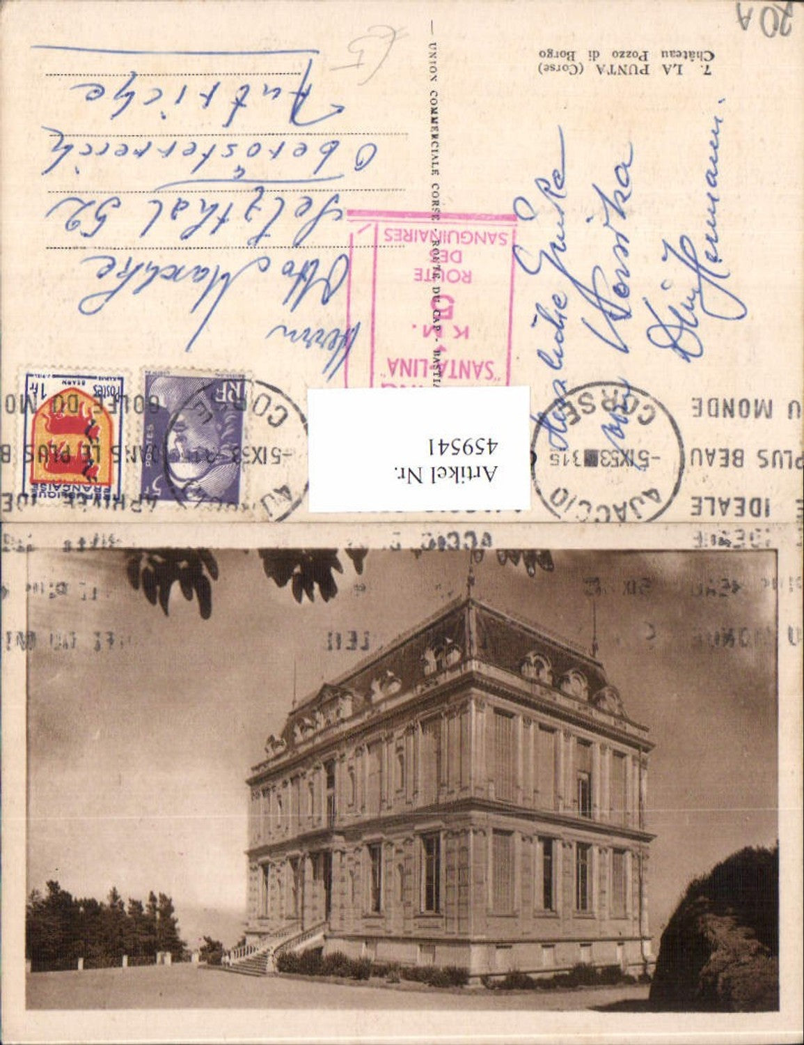 459541,Korsika Corse-du-Sud La Punta Chateau Pozzo di Borgo Gebäude