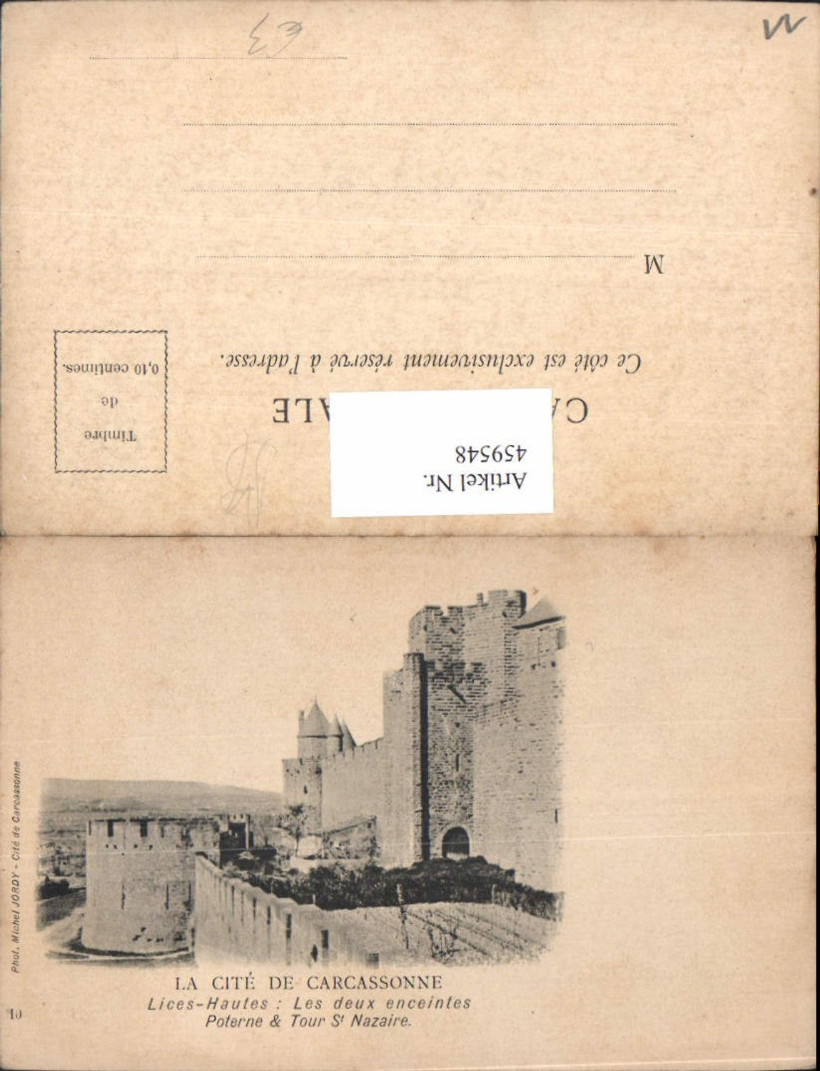 459548,Languedoc-Roussillon Aude La Cite de Carcassonne Lices-Hautes Les deux enceintes Schloss