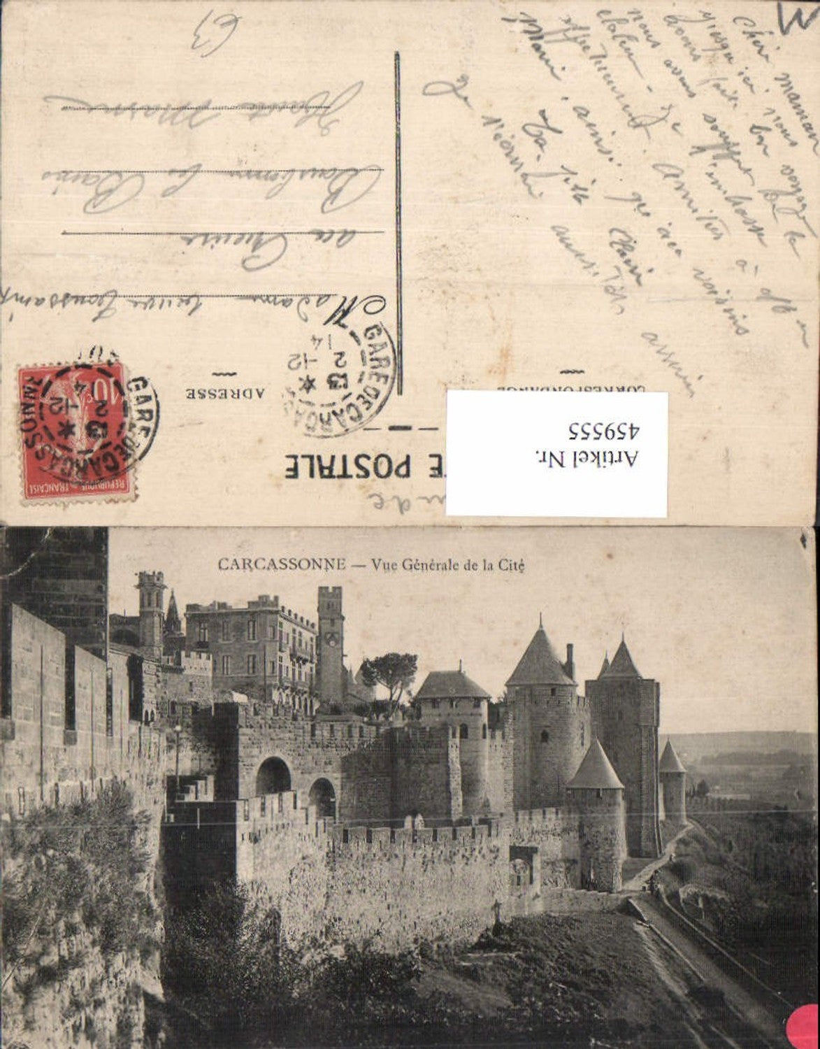 459555,Languedoc-Roussillon Aude Carcassonne Vue generale de la Cite Schloss
