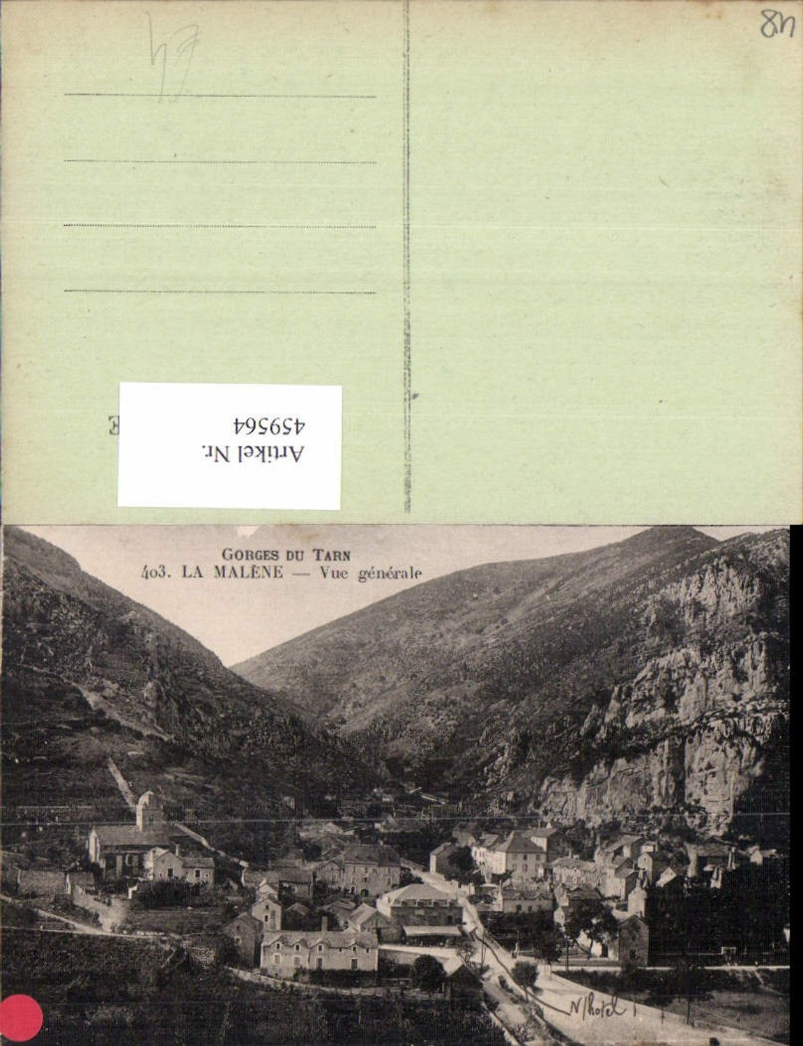 459564,Languedoc-Roussillon Lozere Gorges du Tarn La Malene Vue generale