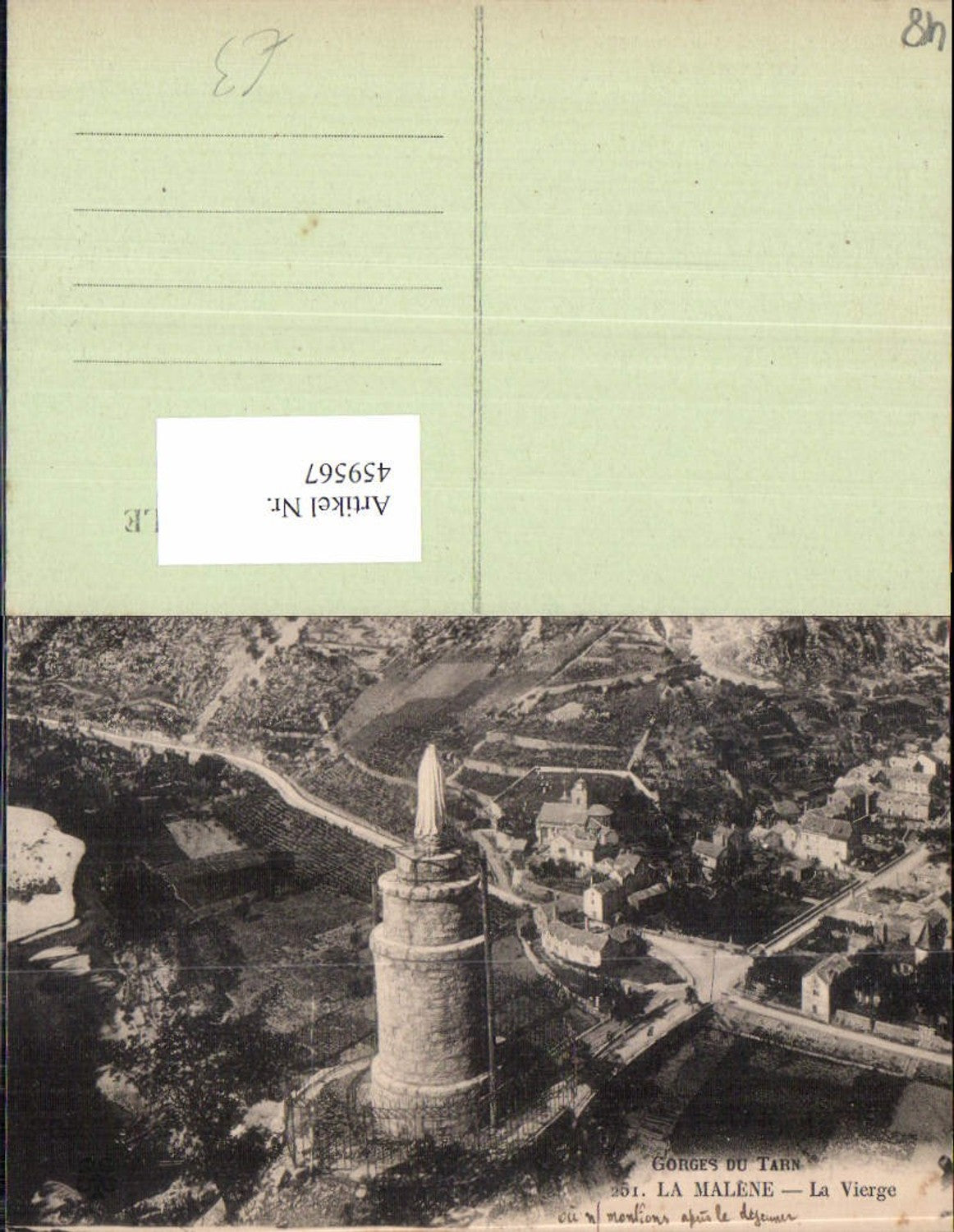 459567,Languedoc-Roussillon Lozere Gorges du Tarn La Malene La Vierge