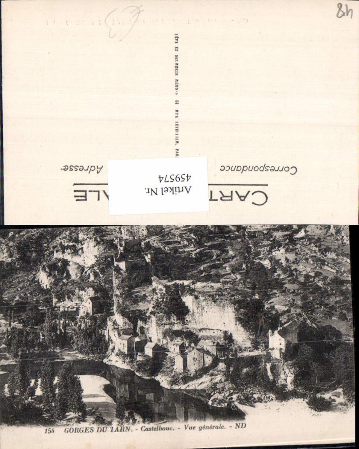 459574,Languedoc-Roussillon Lozere Gorges du Tarn Castelbouc Vue generale