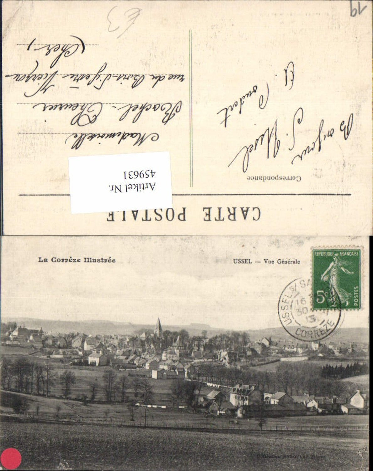 459631,Limousin Correze Ussel Vue generale