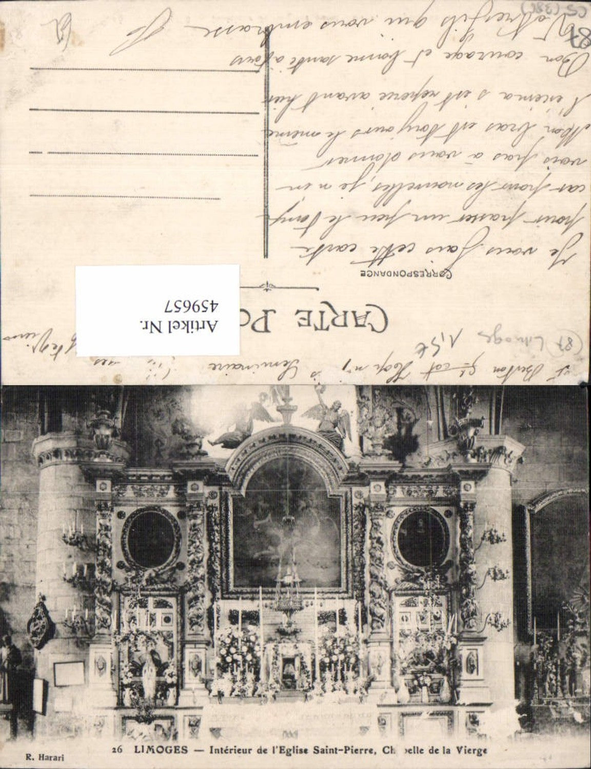 459657,Limousin Haute-Vienne Limoges Interieur de l Eglise Saint-Pierre Kirche Altar
