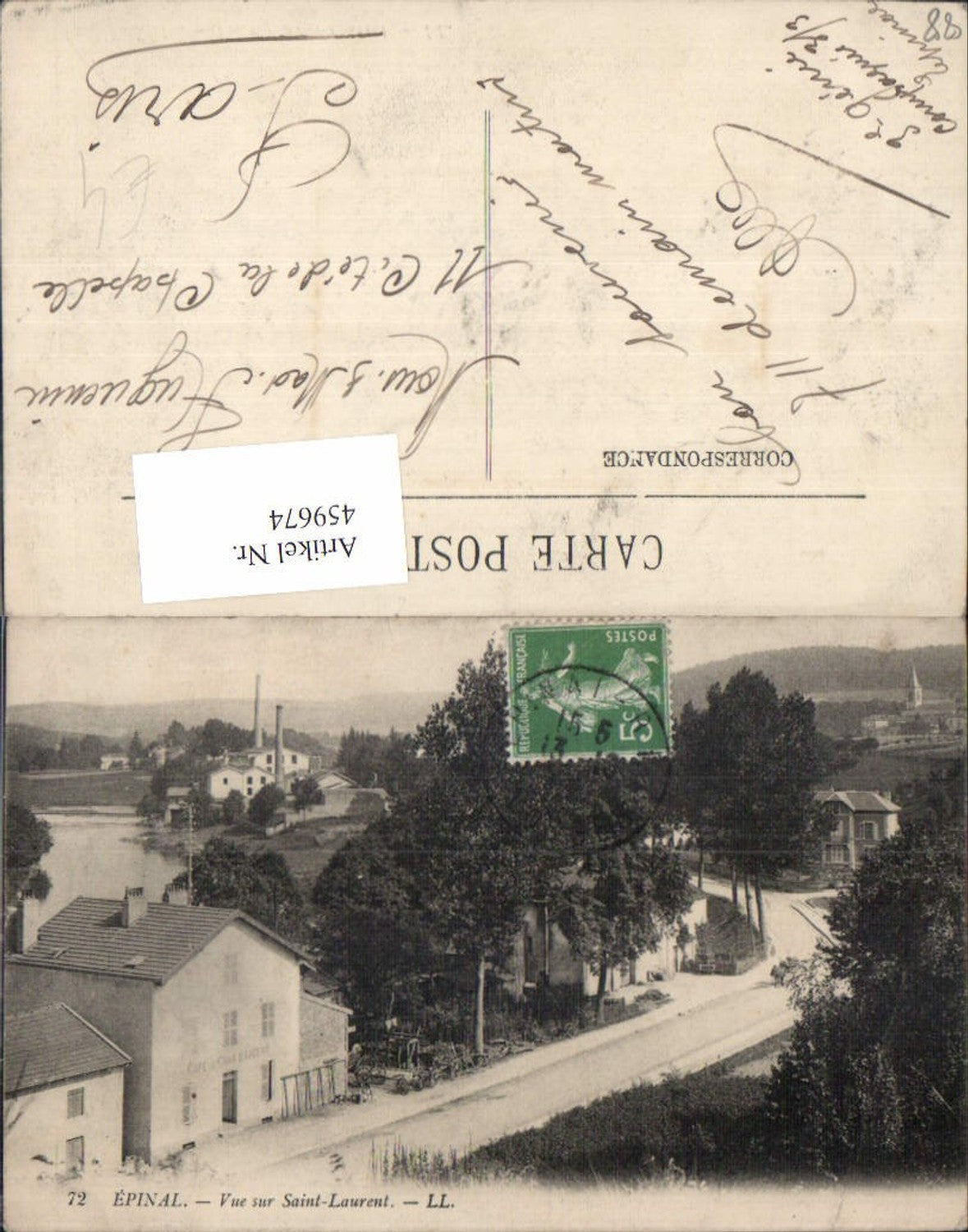 459674,Lorraine Vosges Epinal Vue sur Saint-Laurent