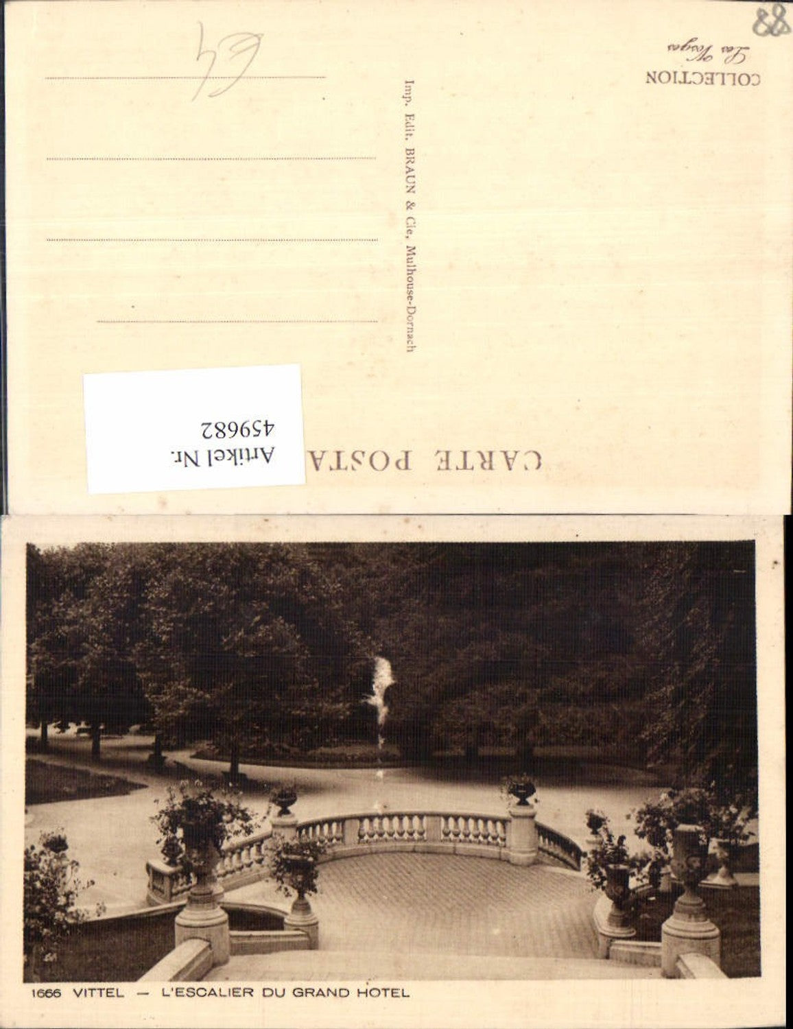 459682,Lothringen Vosges Vittel L Escalier du Grand Hotel