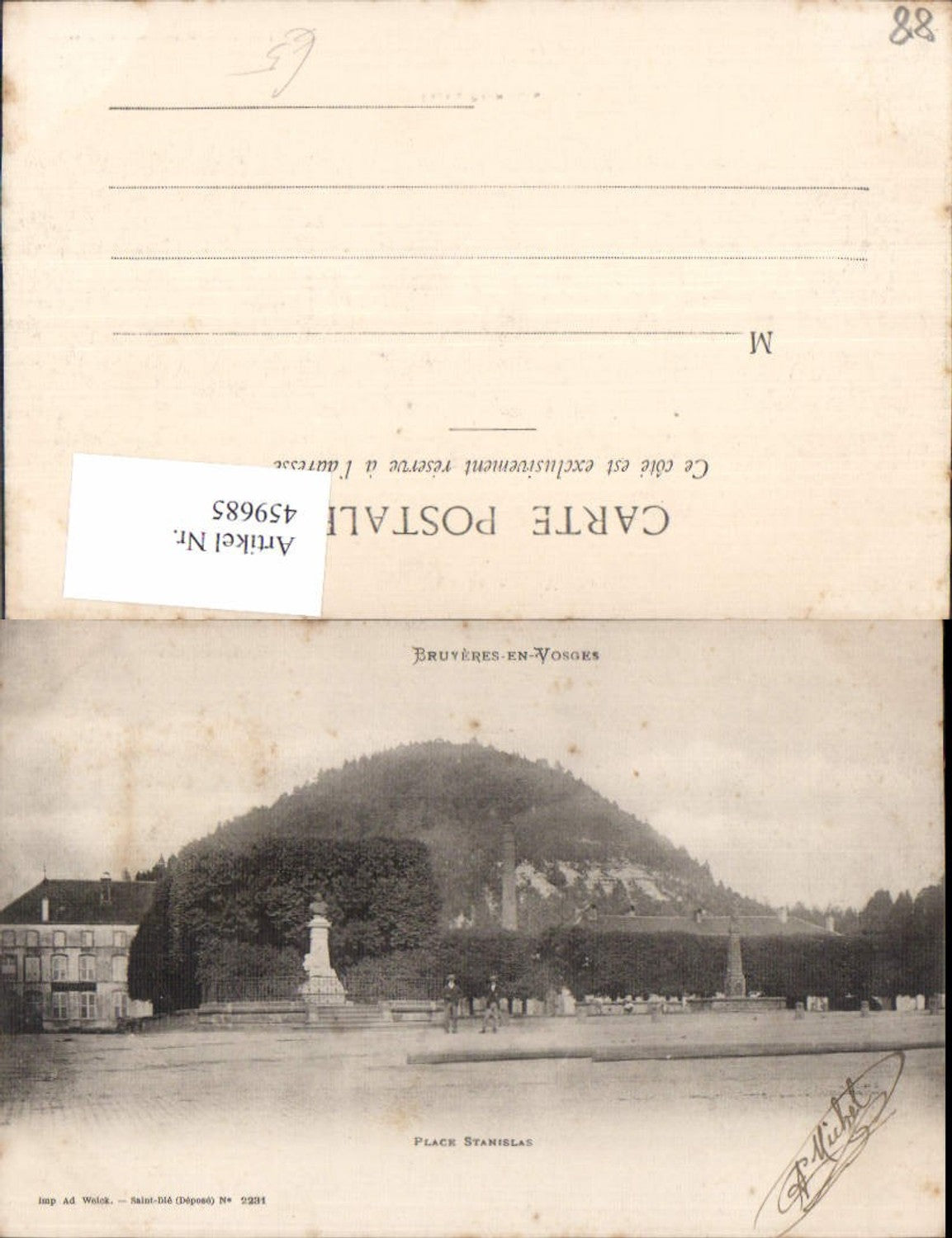 459685,Lothringen Vosges Bruyeres-en-Vosges Place Stanislas