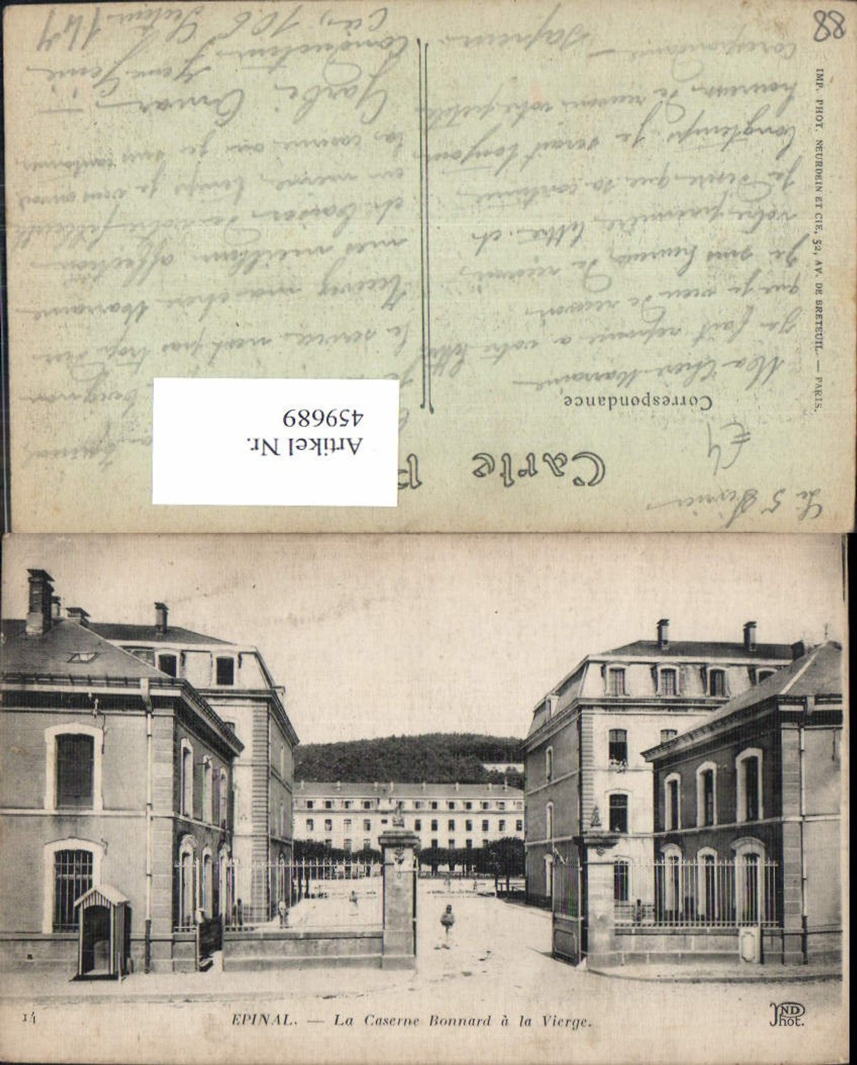 459689,Lothringen Vosges Epinal La Caserne Bonnard a la Vierge Kaserne