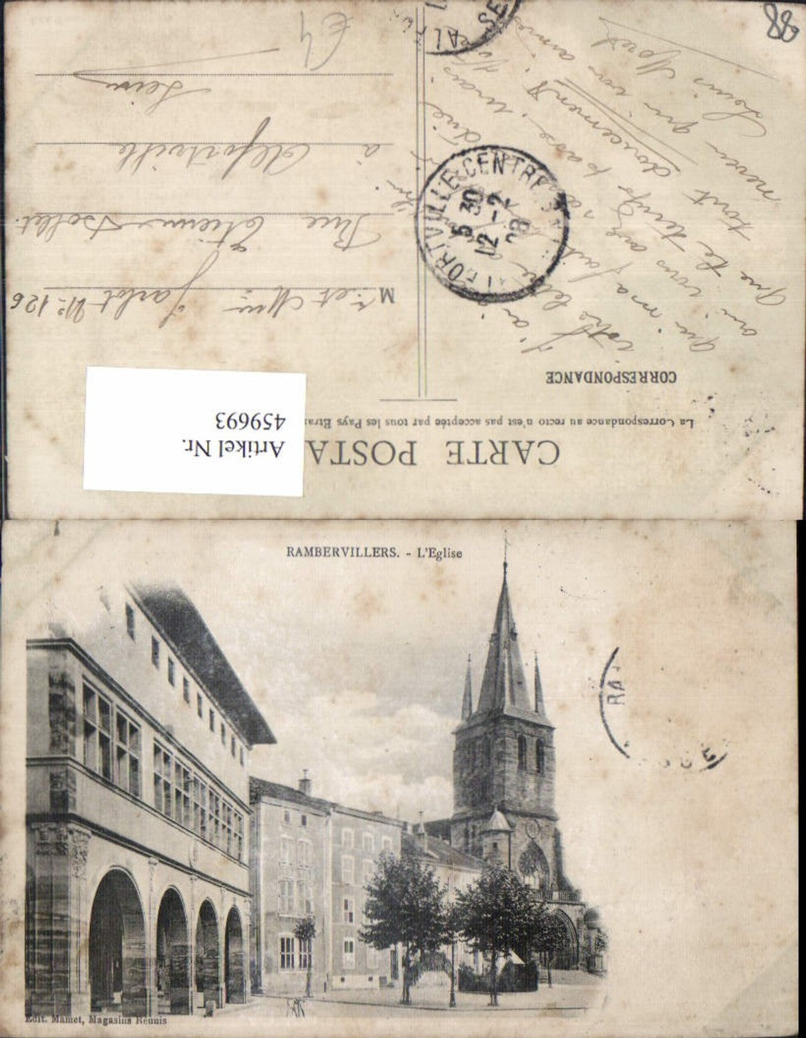 459693,Lothringen Vosges Rambervillers L Eglise Kirche