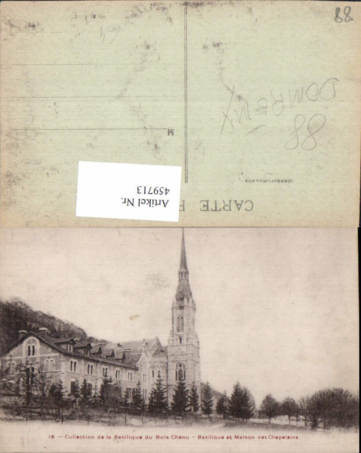 459713,Lothringen Vosges Bois Chenu Basilique et Maison des Chapelains Kirche