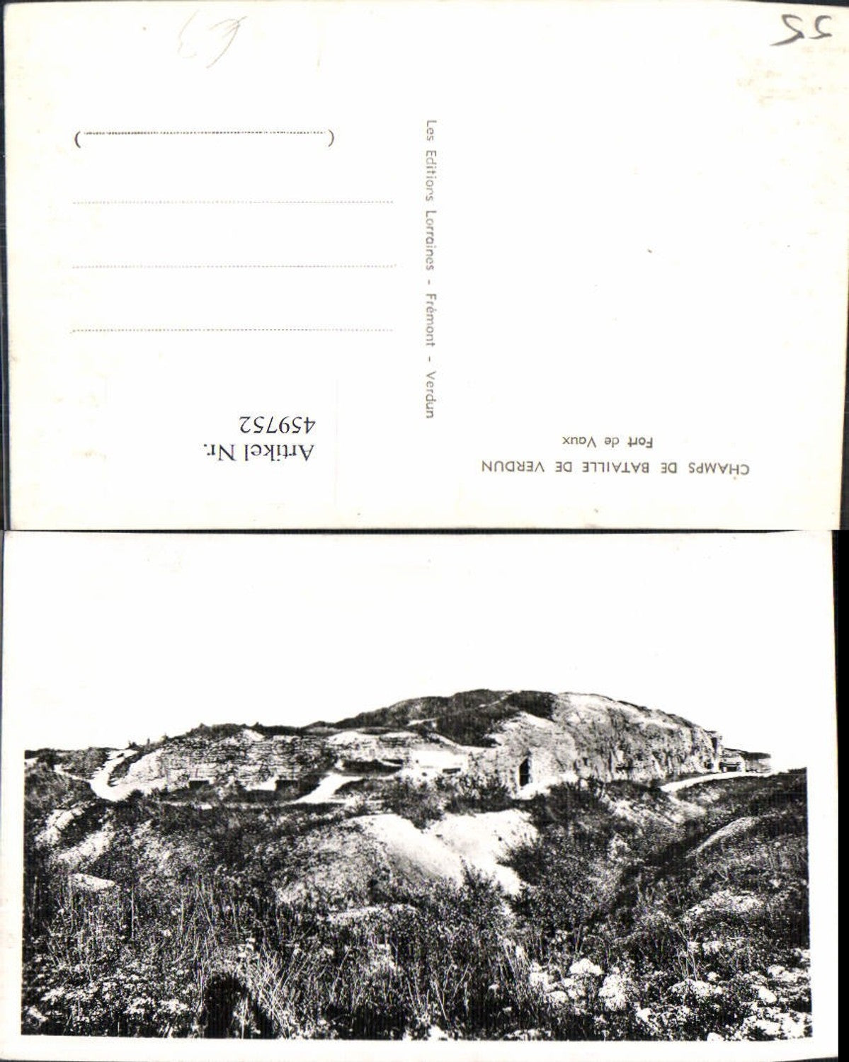 459752,Lothringen Meuse Champs de Bataille de Verdun Fort de Vaux Festung Stellung