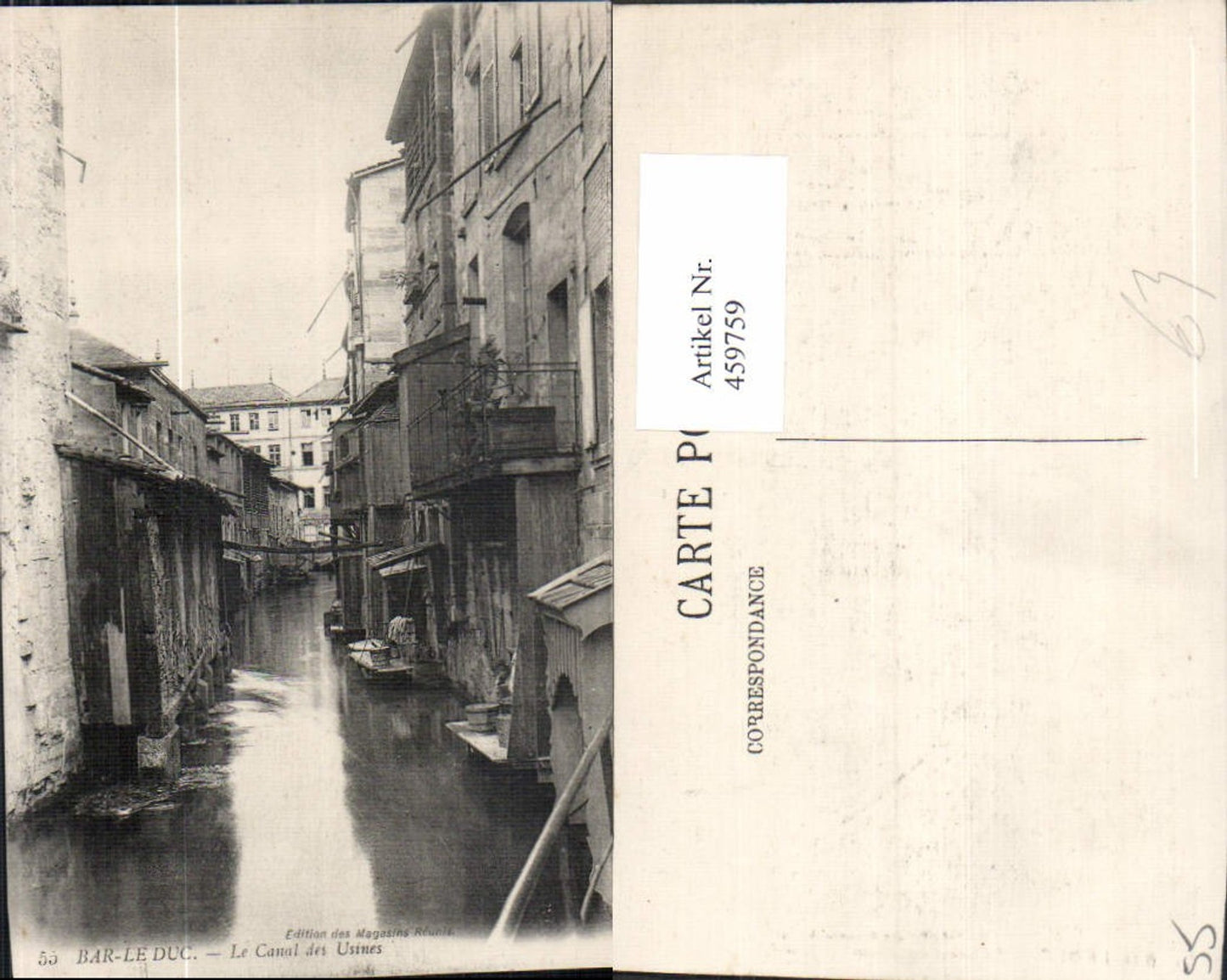 459759,Lothringen Meuse Bar-le-Duc Le Canal des Usines Kanal