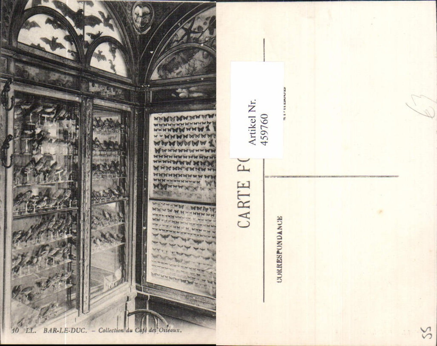 459760,Lothringen Meuse Bar-le-Duc Collection du Cafe des Oiseaux Vitrine Schaukasten