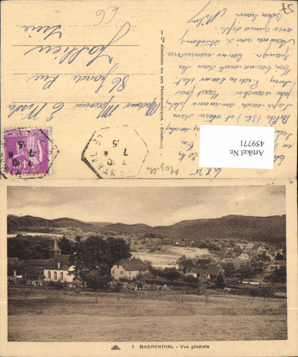 459771,Lothringen Moselle Baerenthal Vue generale