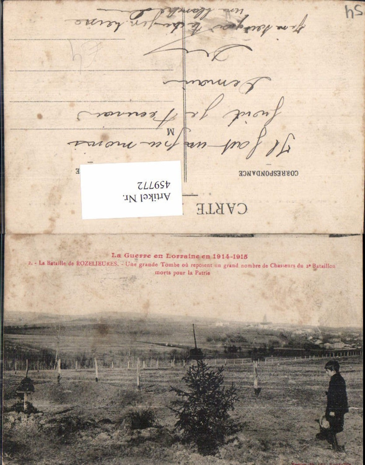 459772,Lothringen Meurthe-de-Moselle La Bataille de Rozelieures Gräber Friedhof