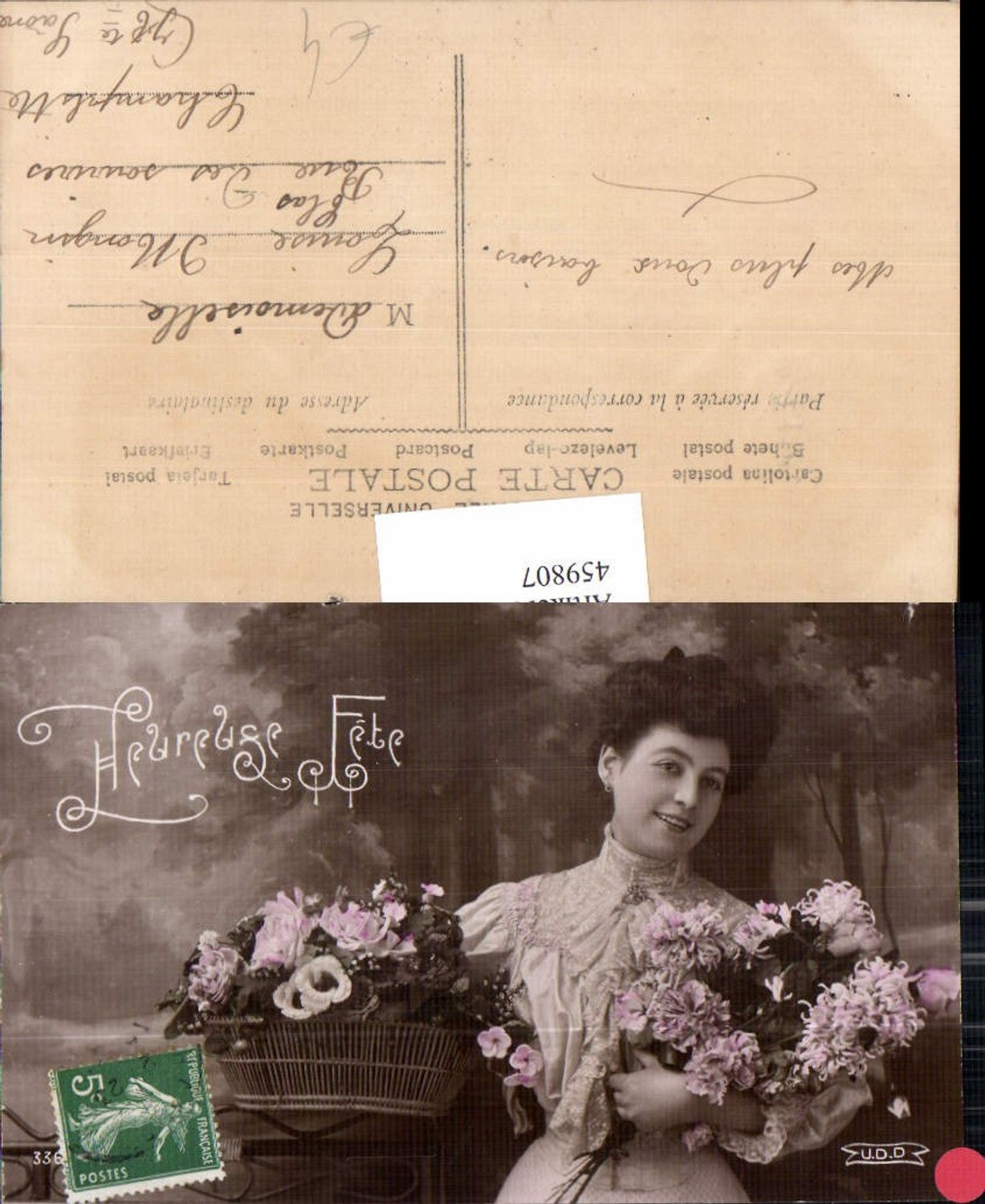 459807,Frau Brosche Blumen Edwardian Girl Fashion Beauty Woman Photo Postcard