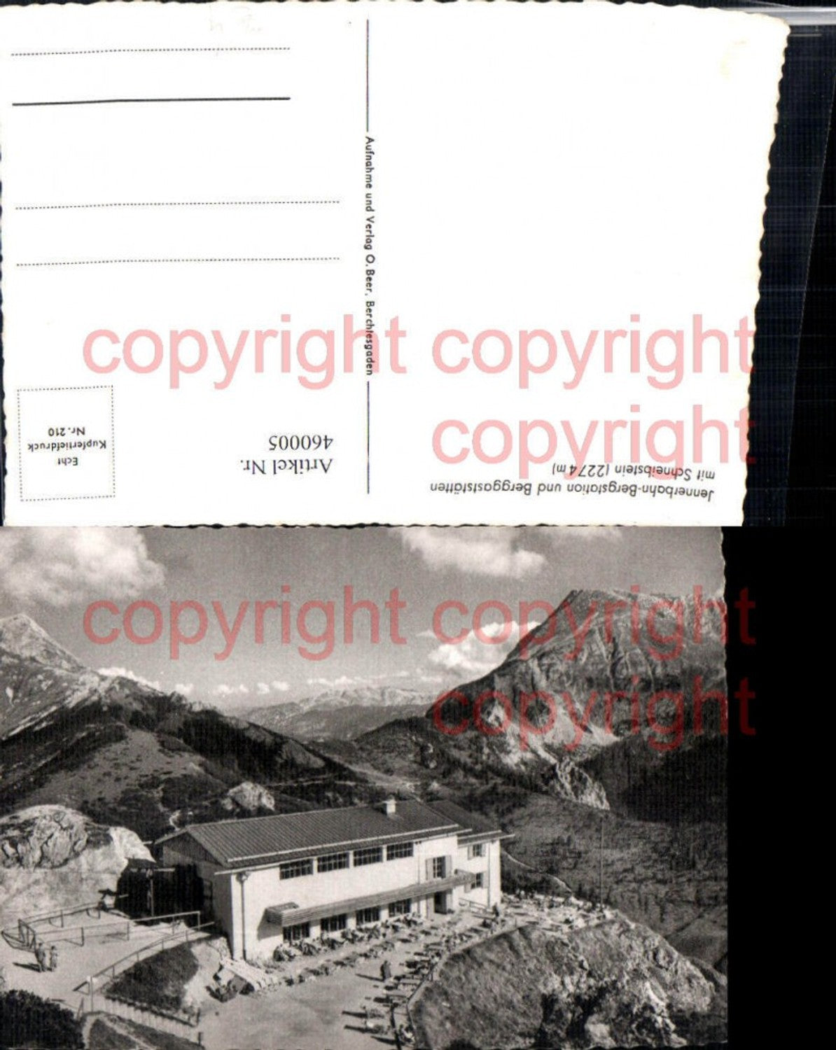 460005,Jennerbahn-Bergstation b. Schönau m. Schneibstein Bergkulisse