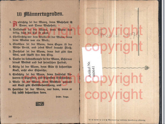 460641,10 Männertugenden Text von Friedrich Voege Humor