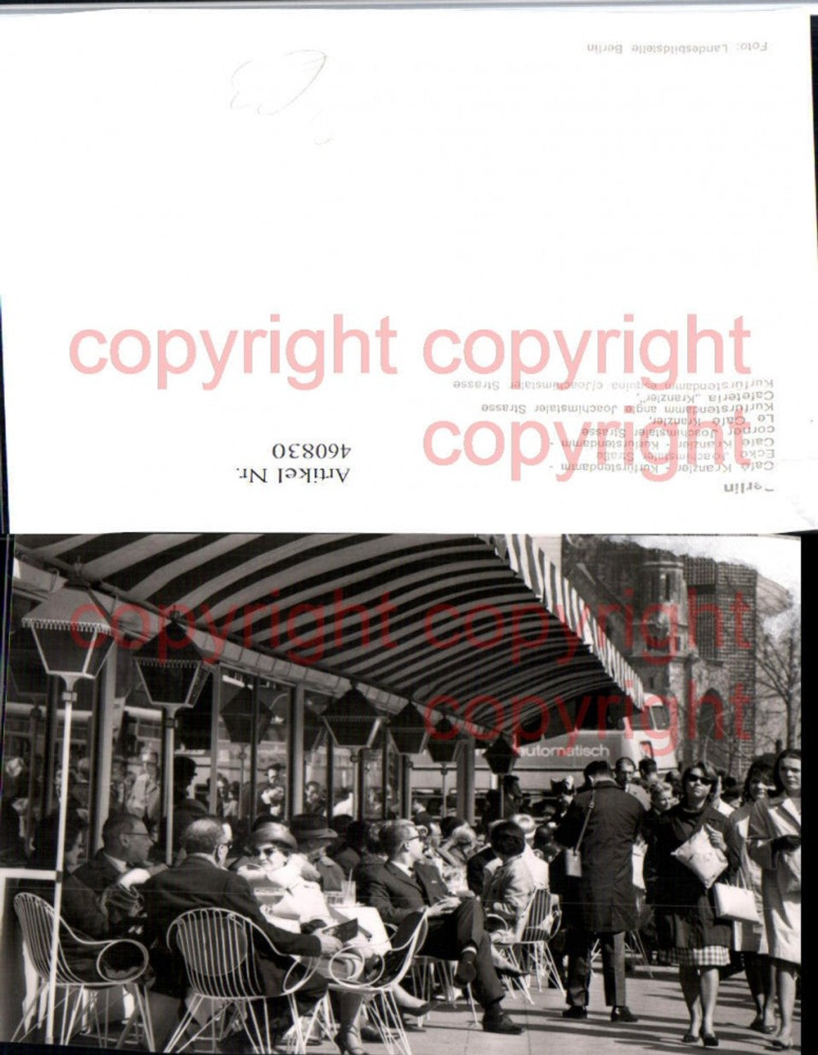 460830,Berlin Kurfürstendamm Cafe Kranzler