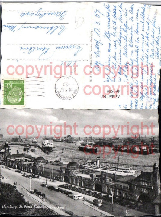 460886,Hamburg St. Pauli Landungsbrücken Dampfer