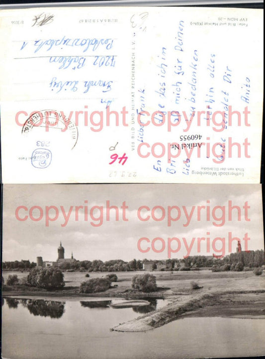 460955,Wittenberg Teilansicht von d. Elbbrücke pub VEB