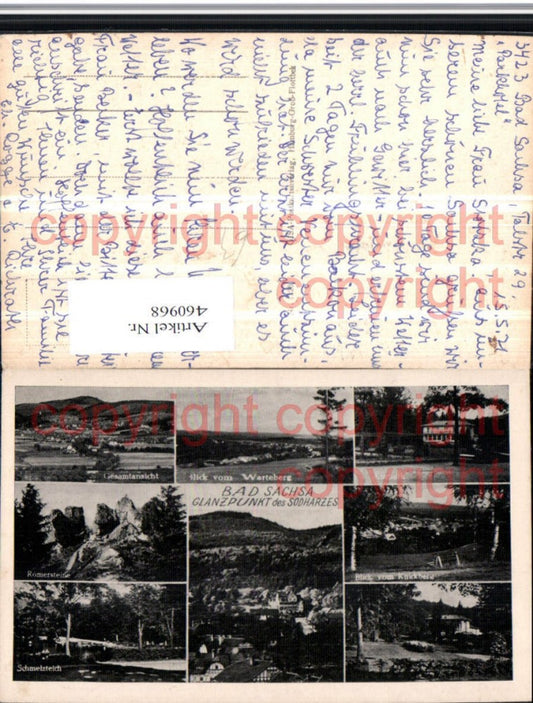 460968,Bad Sachsa Totale Kurpark Schmelzteich Mehrbildkarte