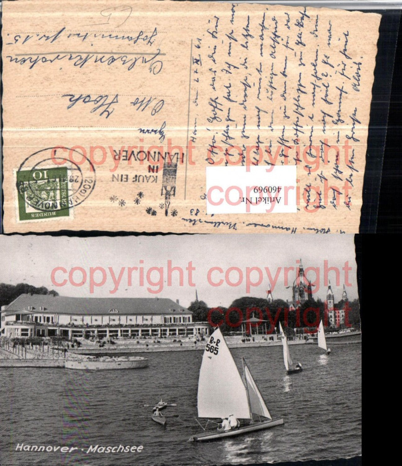 460969,Hannover Maschsee See Segelboote