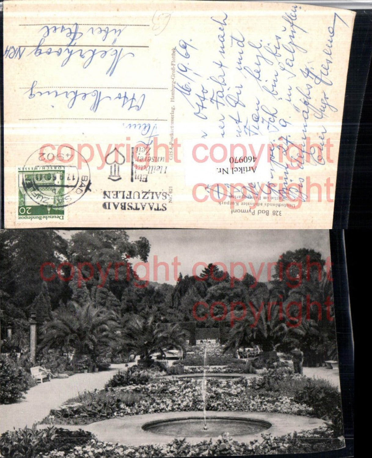 460970,Bad Pyrmont Kurpark Palmengarten Brunnen