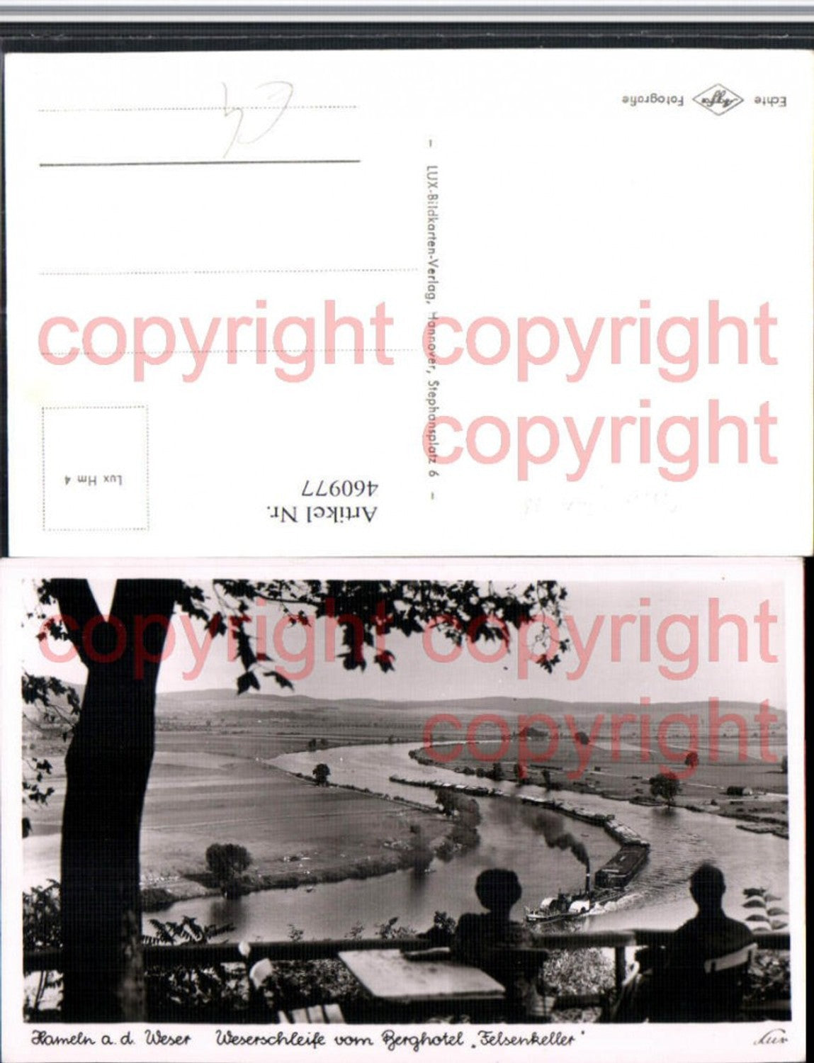 460977,Hameln an d. Weser Weserschleife vom Berghotel Felsenkeller