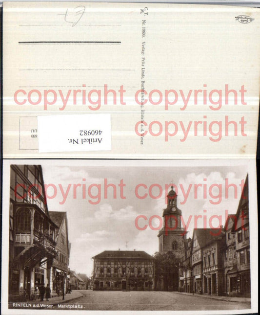 460982,Rinteln an d. Weser Marktplatz Straßenansicht