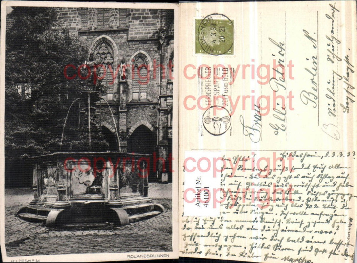 461001,Hildesheim Rolandbrunnen Brunnen