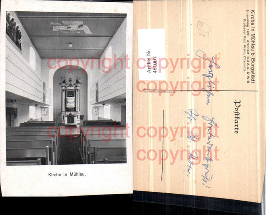 461007,Mühlau b. Burgstädt Kirche Innenansicht