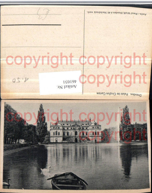 461031,Dresden Palais im Großen Garten Fontäne