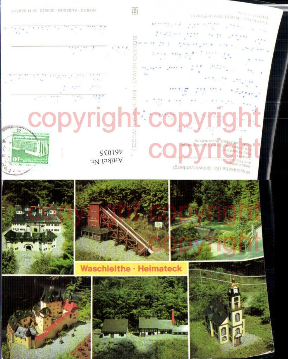 461035,Waschleithe Heimateck Miniatur Mehrbildkarte pub VEB