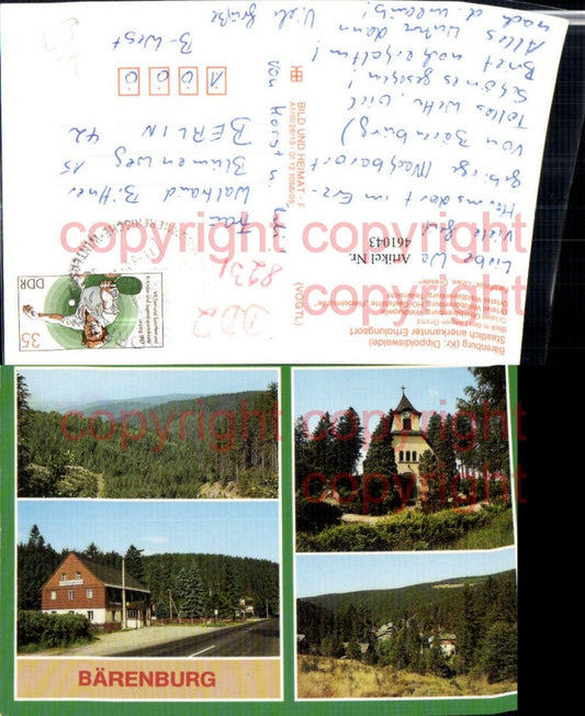 461043,Bärenburg Waldkapelle Gaststätte Mehrbildkarte pub VEB