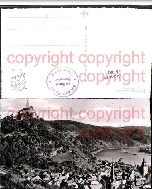 461062,Braubach am Rhein Totale m. Marksburg