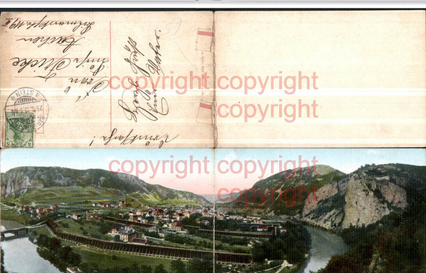 461073,Klappkarte Bad Münster am Stein Totale