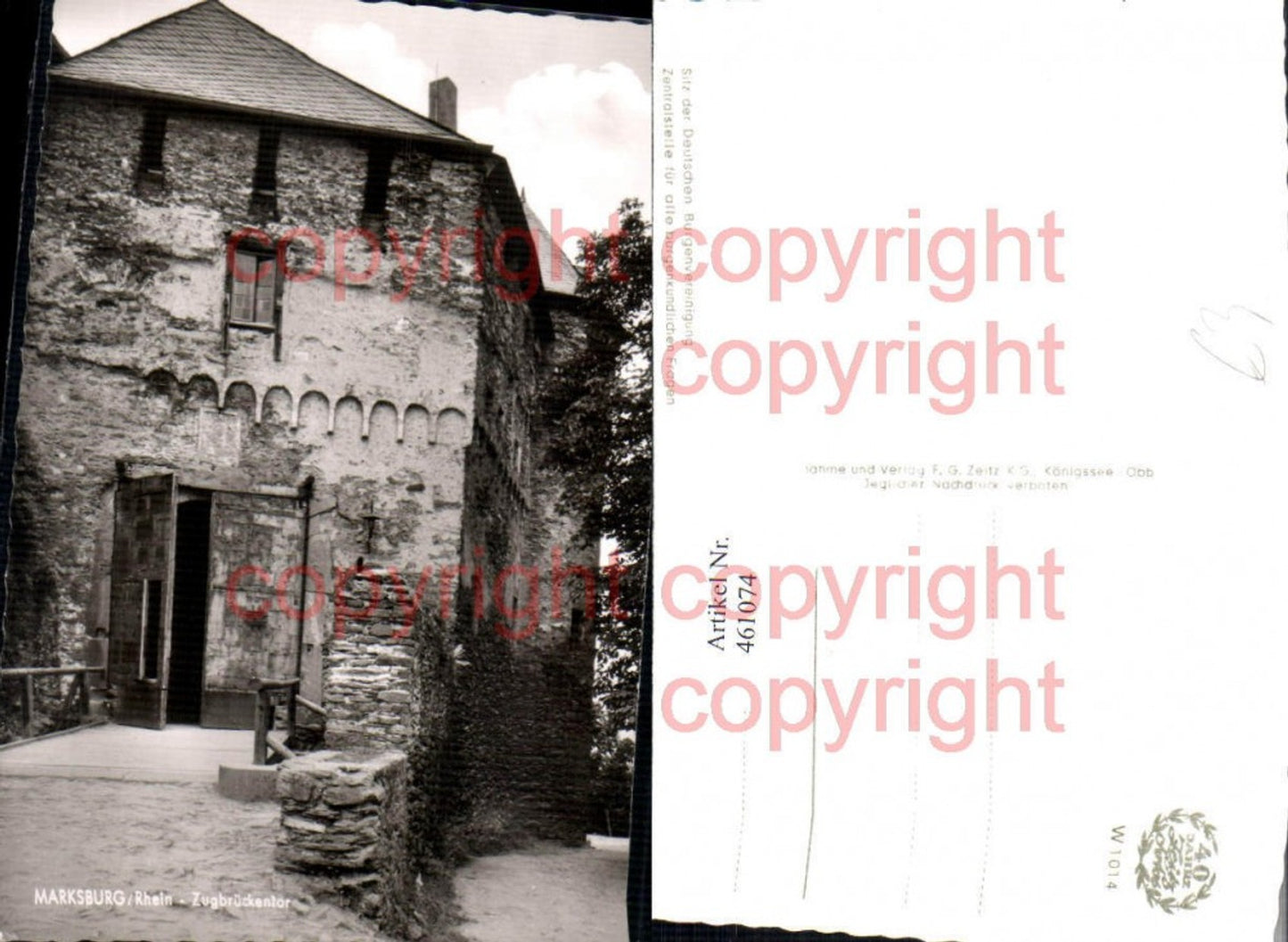 461074,Marksburg am Rhein b. Braubach Zugbrückentor