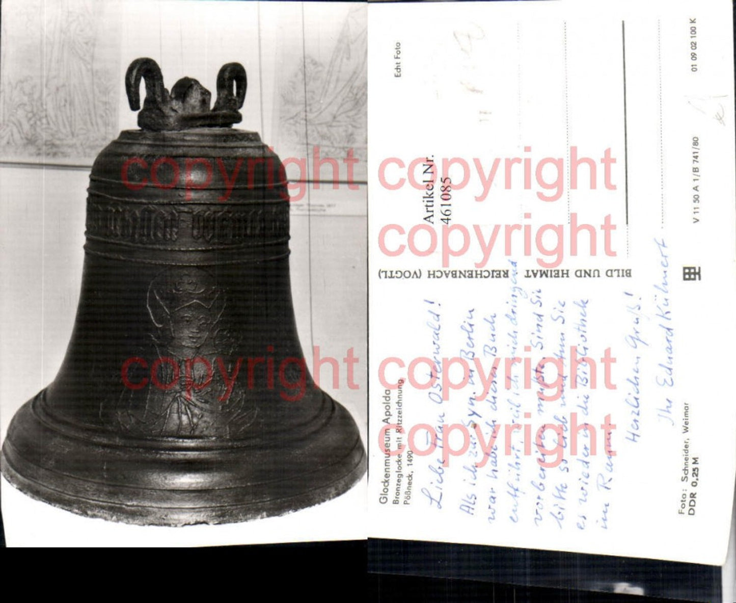461085, Apolda Bell Museum Bronze Bell pub VEB