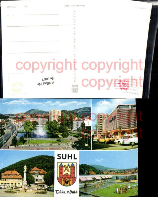 461087,Suhl Teilansicht Kindergarten Denkmal Mehrbildkarte