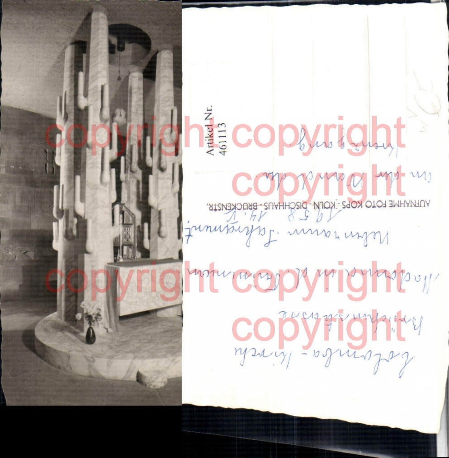 461113,Foto AK Köln Kolumba-Kirche Madonna Trümmern pub Foto Kops