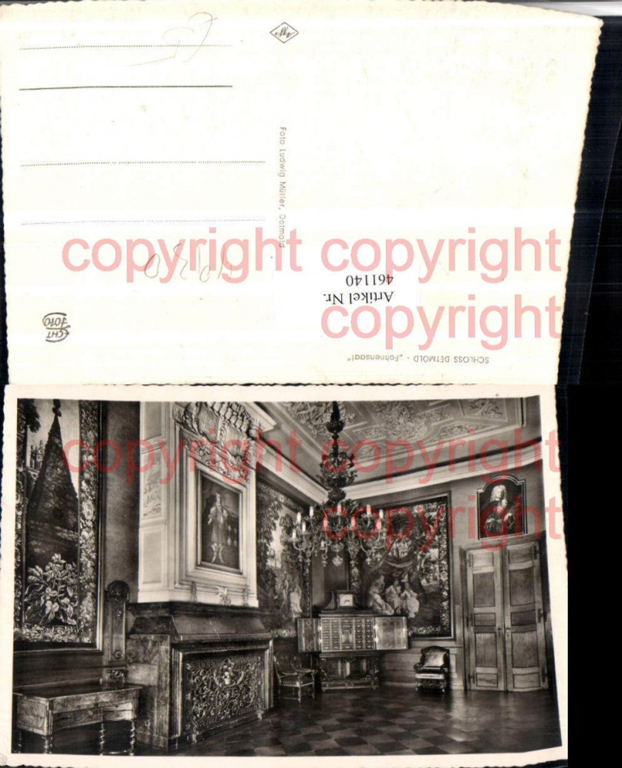 461140,Schloss Detmold Fahnensaal Innenansicht