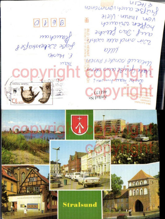 461173,Stralsund Leninplatz Museum Mehrbildkarte pub VEB