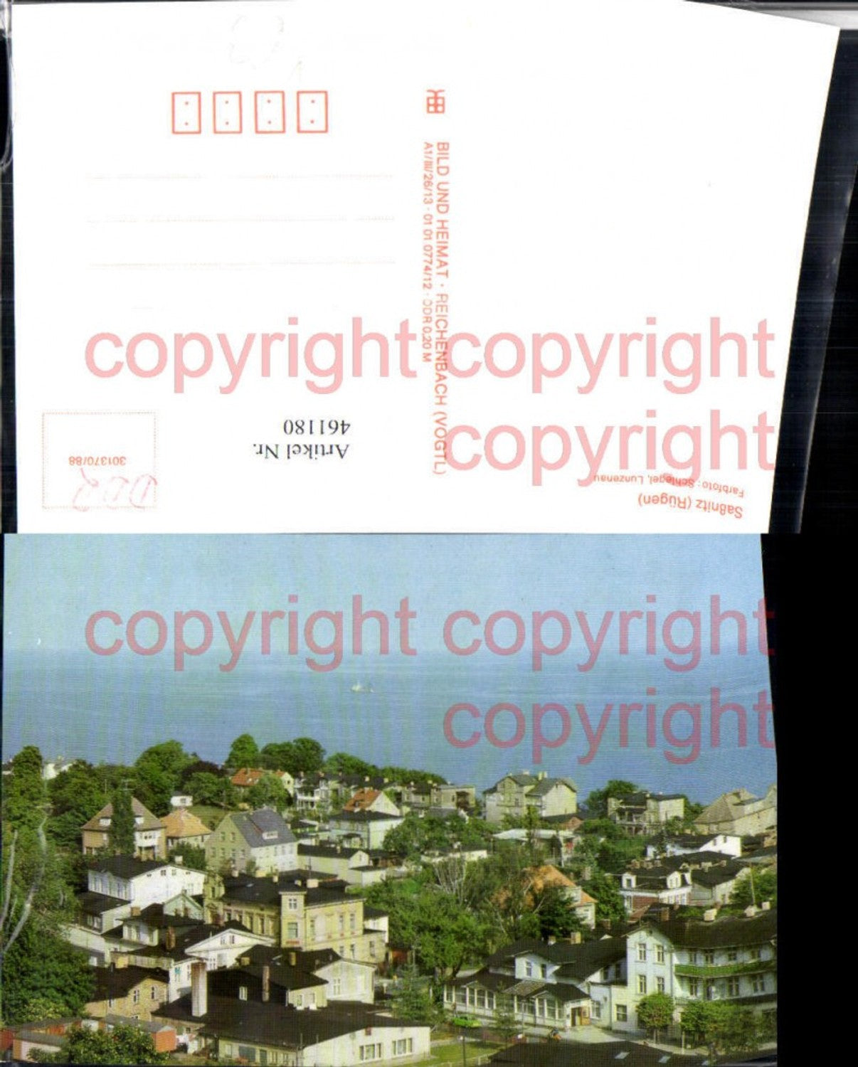 461180,Saßnitz auf Rügen Teilansicht pub VEB