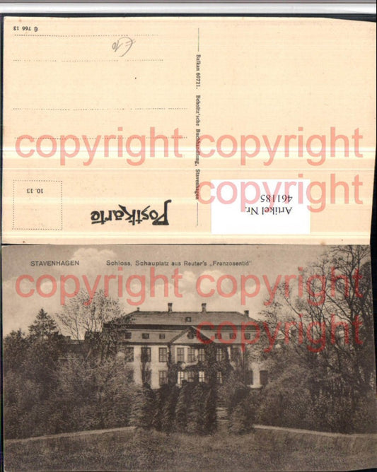 461185,Stavenhagen Schloss Schauplatz Reuters Franzosentid