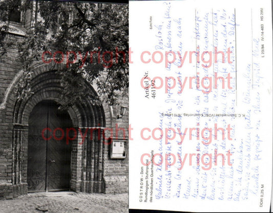461192,Güstrow Dom Rundbogiges Stufenportal