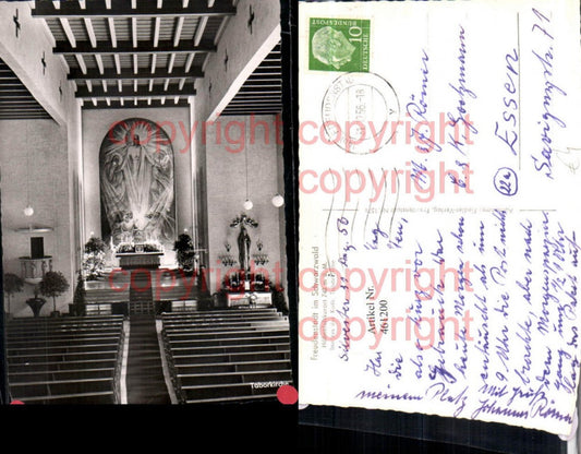 461200, Freudenstadt in the Black Forest, Tabor Church, interior view